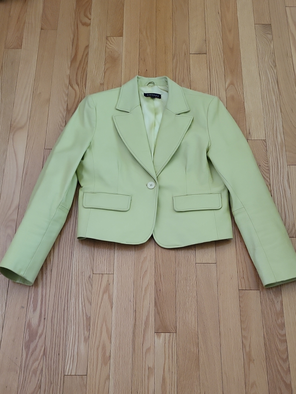 EUC Leather Blazer L